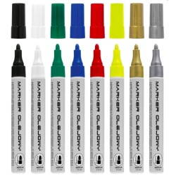 Marker Olejowy Economy, Fibrowa Końcówka 2,5 Mm,  Niebieski To-420 Toma