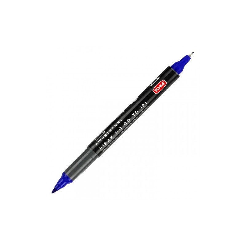 Pisak Do Cd, 2-Stronny, Końcówki Cienkie 0,5 I 0,8Mm, Niebieski To-321 Toma