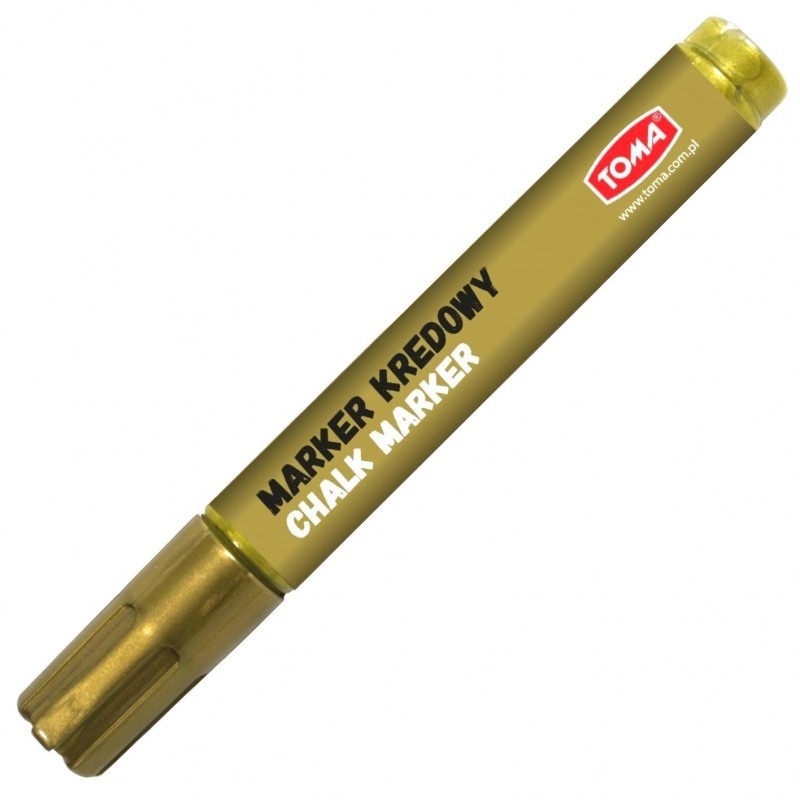 Marker Kredowy, Końcówka Ścięta 15Mm, 25G Tuszu Złoty To-290 Toma