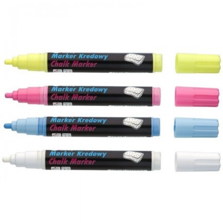 Marker Kredowy, Końcówka Ścięta 8Mm, 8G Tuszu Żółty To-291 Toma