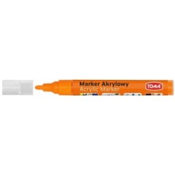 Marker Akrylowy, Fibrowa Końcówka Okrągła 2-5Mm,  Pomarańczowy To-402 Toma