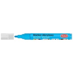 Marker Akrylowy, Fibrowa Końcówka Okragła 2-5Mm,  Niebieski Jasny To-402 Toma