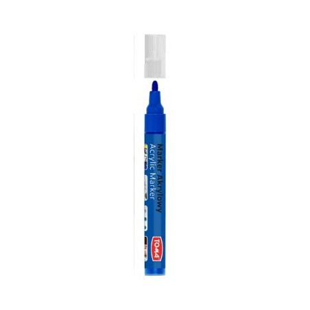 Marker Akrylowy, Fibrowa Końcówka Okrągła 2-5Mm,  Niebieski To-402 Toma