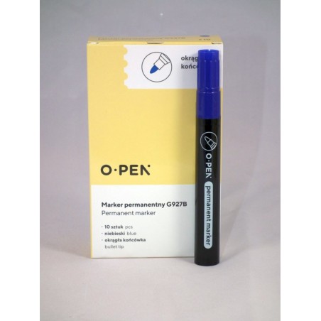 Marker Permanentny Okrągły G927B Niebieski Ama0927922 Open