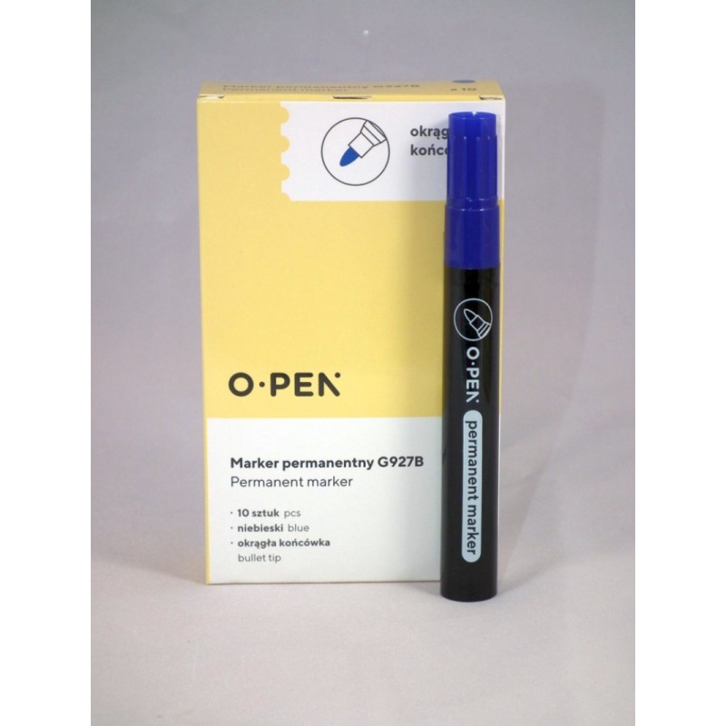 Marker Permanentny Okrągły G927B Niebieski Ama0927922 Open