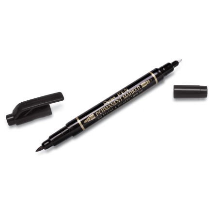 Foliopis Dwustronny N75W/A Czarny Pentel N75W-A