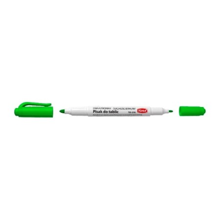 Pisaki 2-Stronne Do Białych Tablic Toma, 2 Końcówki Cienkie 0,5 I 0,8Mm, Zielony To-270 Toma