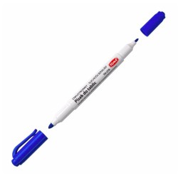 Pisaki 2-Stronne Do Białych Tablic Toma, 2 Końcówki Cienkie 0,5 I 0,8Mm, Niebieski To-270 Toma