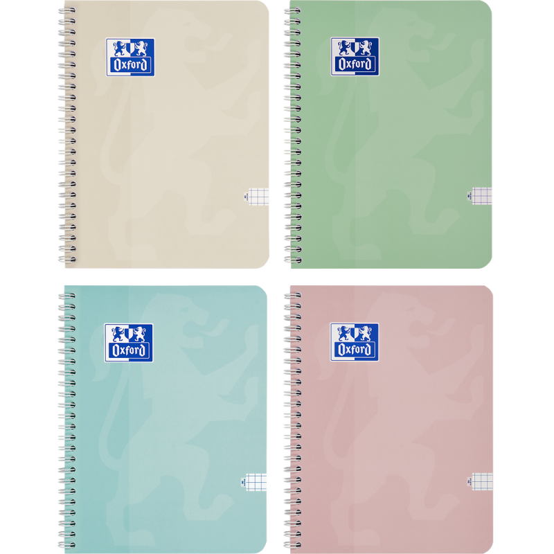 Kołozeszyt Oxford Touch Pastelowy 2-Spiralny A5 80 Kartek 90 G Kratka 5X5 Mm 400175357