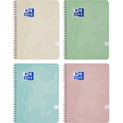 Kołozeszyt Oxford Touch Pastelowy 2-Spiralny A5 80 Kartek 90 G Kratka 5X5 Mm 400175357