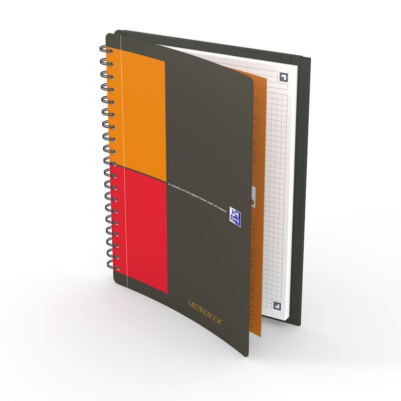Kołonotatnik B5 80 Kartek, Kratka / Tagi, International Meetingbook, Oxford, 400080788