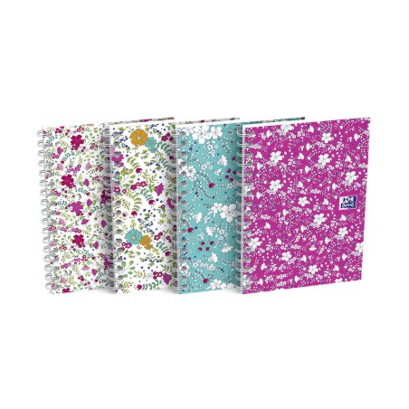 Kołonotatnik A6 50 Kartek Kratka Floral Oxford 400094826