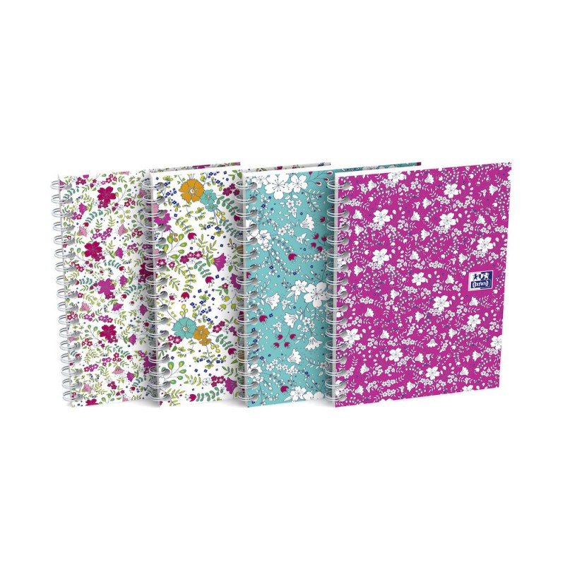 Kołonotatnik A6 50 Kartek Kratka Floral Oxford 400094826