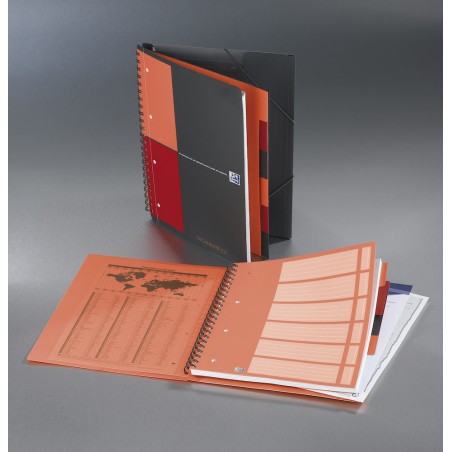 Kołonotatnik A4 80 Kartek, Kratka / Tagi, International Organiserbook, Oxford, 100102777