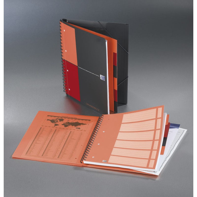 Kołonotatnik A4 80 Kartek, Kratka / Tagi, International Organiserbook, Oxford, 100102777