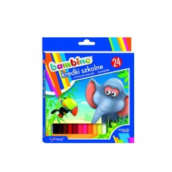 Kredki 24 Kolory Szkolne Trójkątne 2076 Bambino 18Cm Majewski