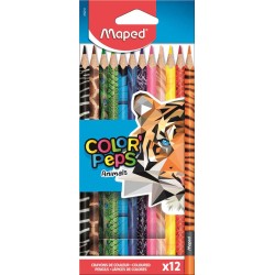 Kredki Colorpeps Animals Trójkątne 12Kolorów 832212 Maped .