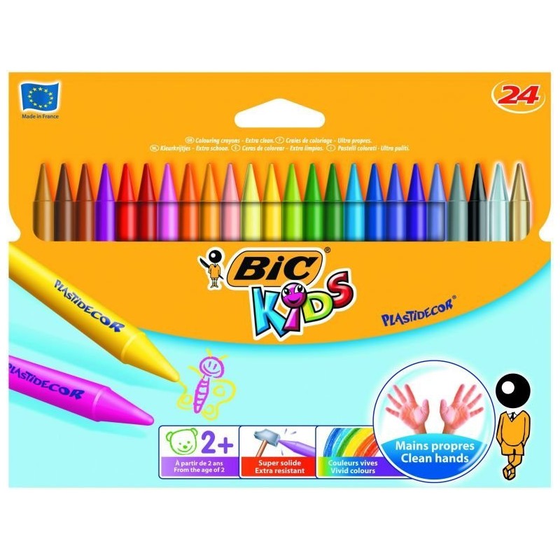 Kredki Świecowe Bic Kids Plastidecor 24Kol., 8297721