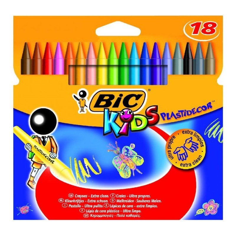Kredki Świecowe Bic Kids Plastidecor 18Kol., 8297711