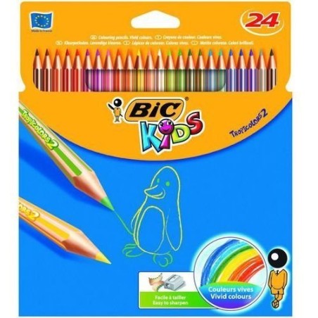 Kredki Ołówkowe Bic Kids Tropicolors 24Kol., 9375182/9375183