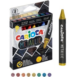 Kredki Świecowe Carioca Metaliczne 8 Kolorów (43163) 170-2568