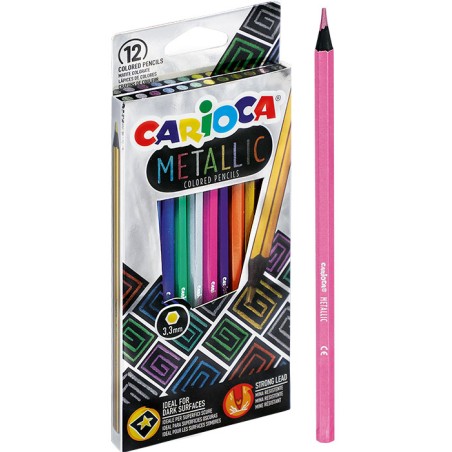 Kredki Carioca Ołówkowe Metaliczne 12 Kolorów (43164) 170-2567 Sale
