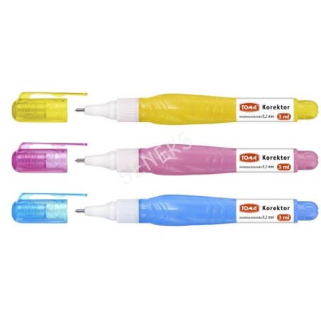 Korektor W Płynie Mini, Końcówka Metalowa 0,2Mm 3Ml, Biały To-013 Toma