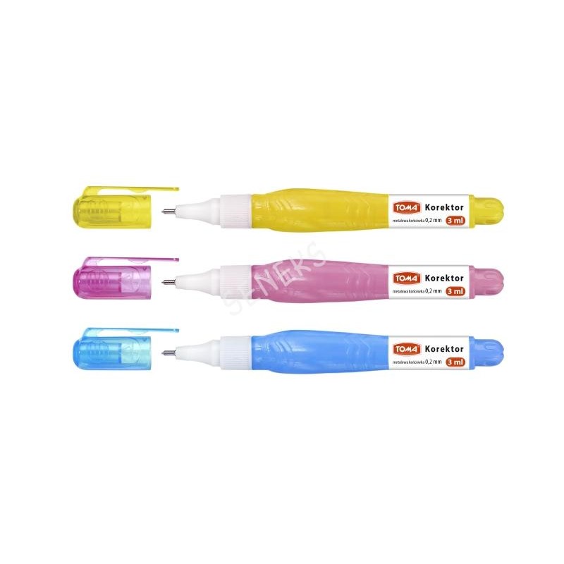 Korektor W Płynie Mini, Końcówka Metalowa 0,2Mm 3Ml, Biały To-013 Toma