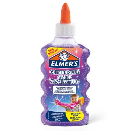 Elmers Klej Brokatowy, Fioletowy, Zmywalny I Przyjazny Dzieciom, 177Ml, 2077253 .