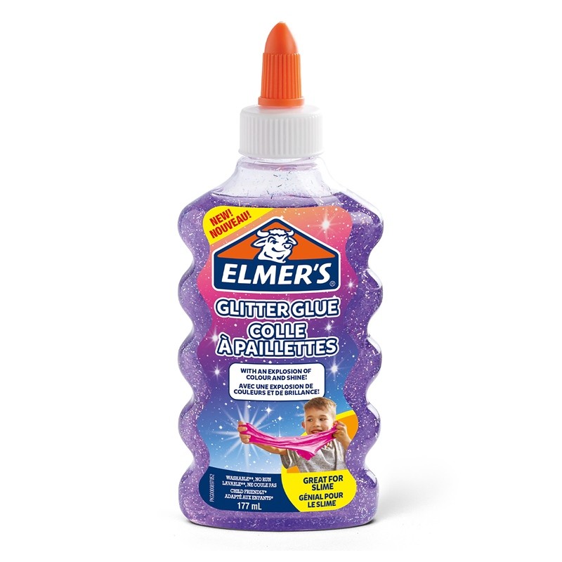 Elmers Klej Brokatowy, Fioletowy, Zmywalny I Przyjazny Dzieciom, 177Ml, 2077253 .