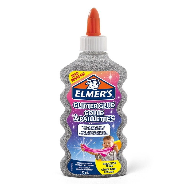 Elmers Klej Brokatowy, Srebrny, Zmywalny I Przyjazny Dzieciom, 177Ml, 2077255 .