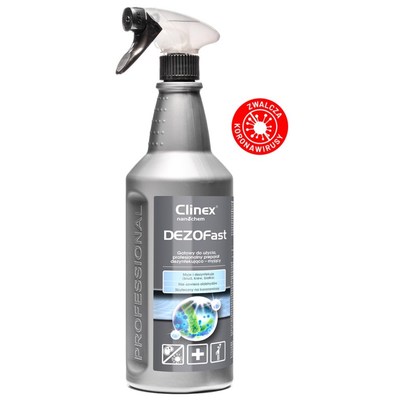 Clinex Płyn Do Dezynfekcji Powierzchni  Dezofast 1L 77014 Bezaldehydowy