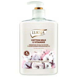 Luksja Mydło W Płynie Z Dozownikiem 500 Ml Cotton Milk&Vitam  8872