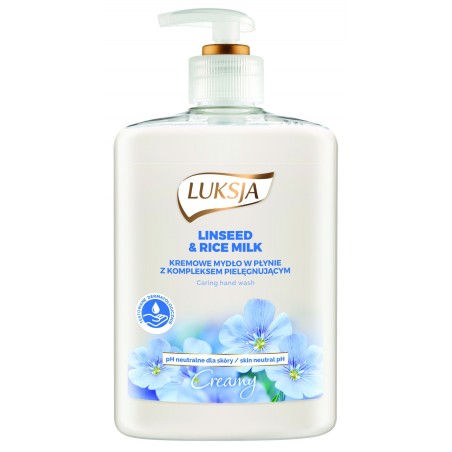 Luksja Mydło W Płynie Z Dozownikiem 500 Ml Linseed&Rice Milk 8896