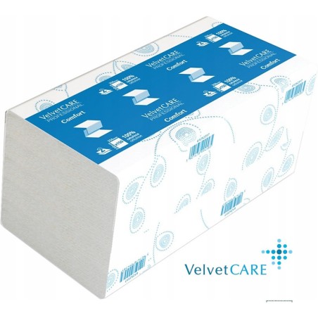 Ręczniki Składane Velvet Care V-Fold 2W Celuloza Białe (150)