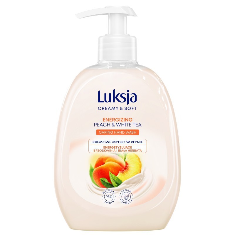 Luksja Mydło W Płynie Z Dozownikiem 500 Ml Peach&White Tea