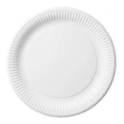 Talerz Papierowy Biały Śr.23Cm  Op.100 Szt. 7500023