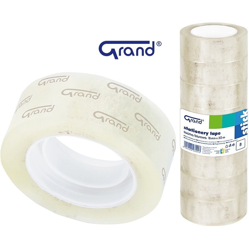 Taśma Biurowa Grand 18Mm/30M Transparentna (8)