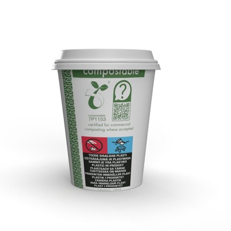 Kubki Papierowe Green Leaf 250 Ml Op 50 Szt. Lv-8-Gr