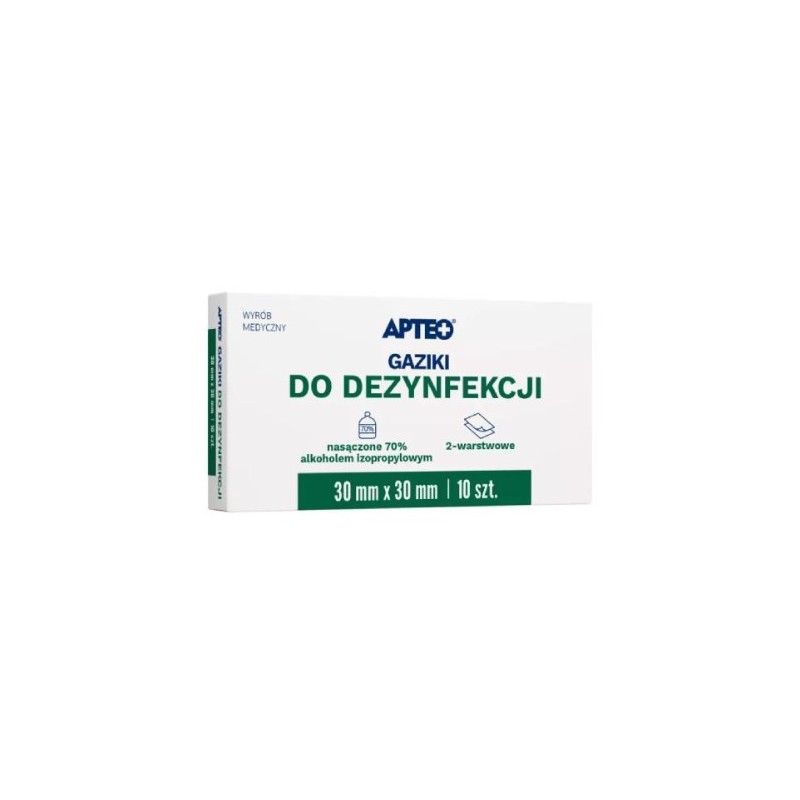 Gaziki Do Dezynfekcji Nasączone Alkoholem Alcohol Pad, 10 Sztuk 30X30Mm