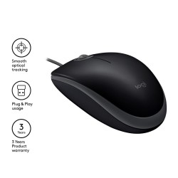 Mysz Logitech 910-005508 (Optyczna  1000 Dpi  Kolor Czarny)