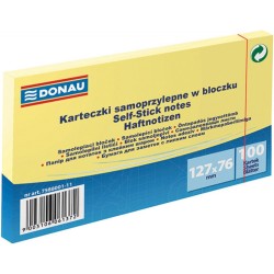 Karteczki Donau 127X76Mm Żółte (100)