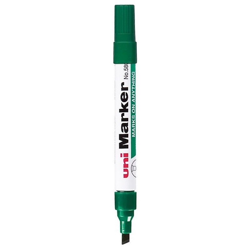 Marker Permanentny Uni No.580B Ścięty Zielony