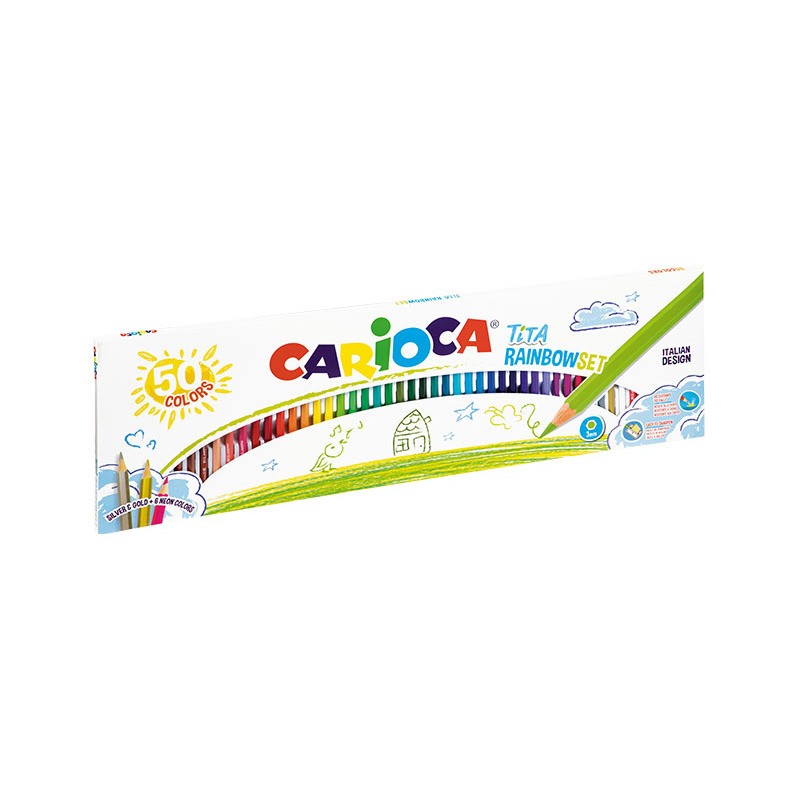 Kredki Ołówkowe Carioca Tita 50 Kolorów