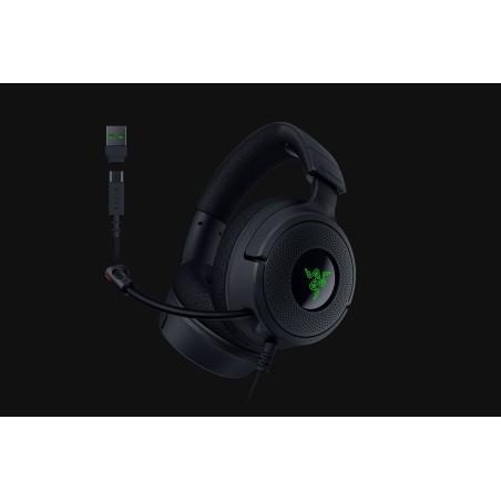 Zestaw Słuchawkowy Razer Kraken V4 X Przewodowa Opaska Na Głowę Gaming Usb Type-C / Usb Type-A Czarny