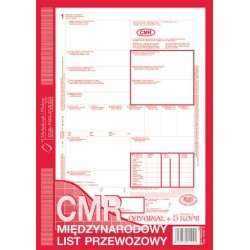 800-3N Cmr A4 78Kartek 1+5 Numerowany Międzynarodowy List Przewozowy M&P