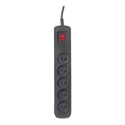 Listwa Przeciwprzepięciowa Activejet 5Gn/3M/Cz (10A  2300W) 3M  Kolor Czarny