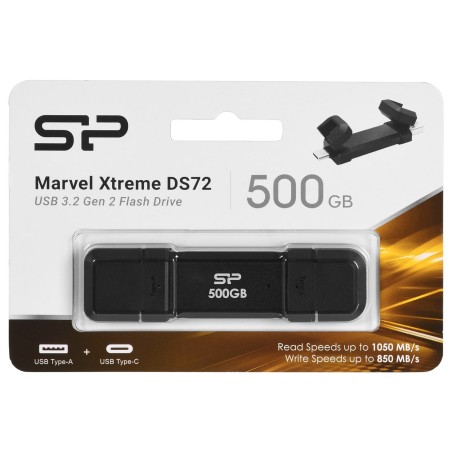Ssd Silicon Power Ds72 500Gb Dual Usb-C/Usb 3.2
