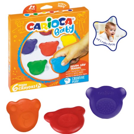 Kredki Carioca Baby 6 Kolorów