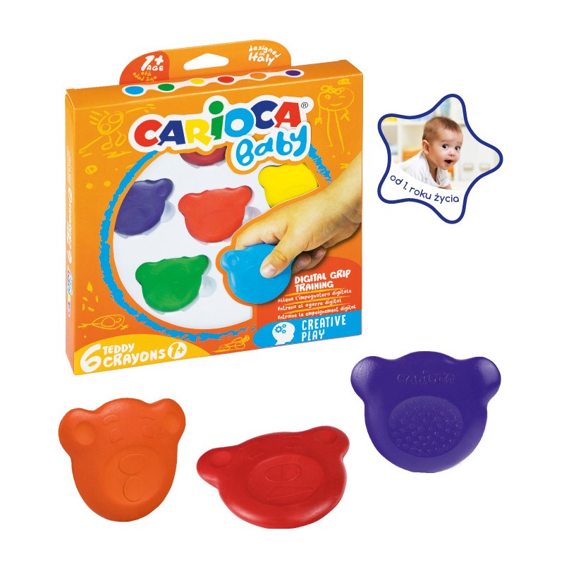Kredki Carioca Baby 6 Kolorów